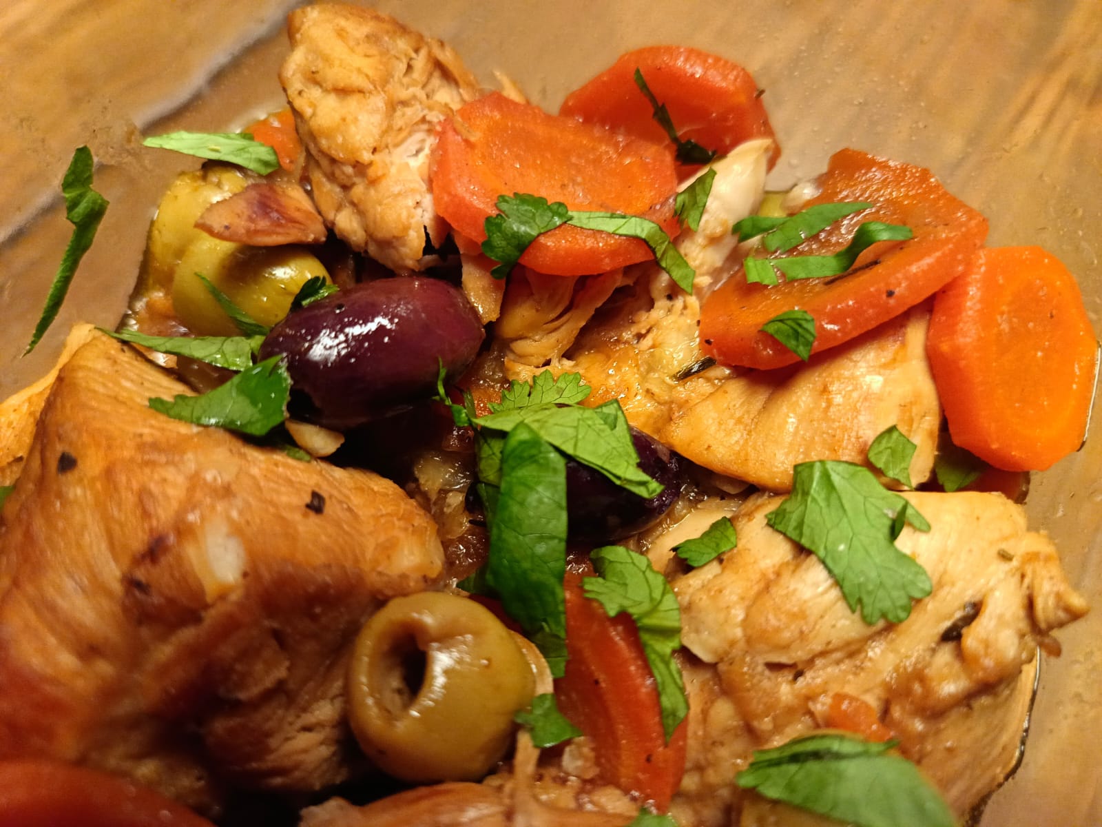 tajine de poulet aux citrons confits et olives