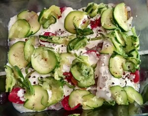 Cabillaud au four avec courgettes et tomates cerise