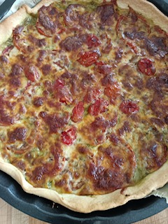Tarte tomates, pesto et Mozarella
